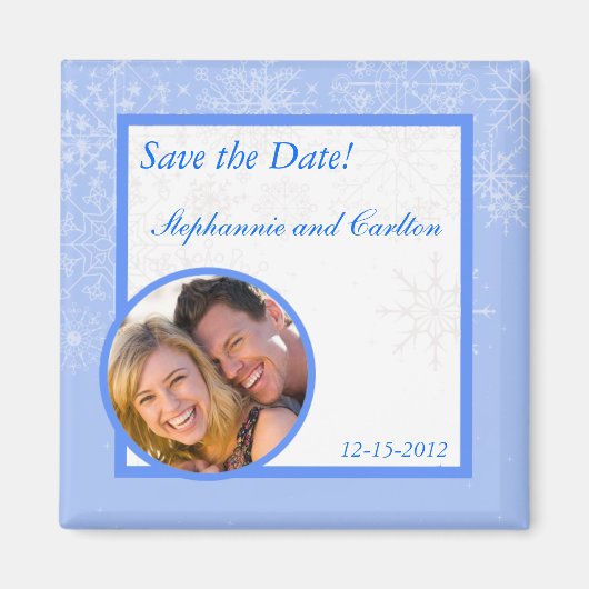 Snowflake Wedding Magnet (Vorne)