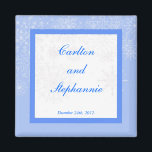 Snowflake Wedding Magnet Bevorzugung<br><div class="desc">2"x2" Quadrat Magnete für benutzerdefinierte Gefälligkeiten werden in hoher Qualität und in lebhaften Farben gedruckt. Ideal für Babyankündigungen,  rett-the-date-Erinnerungen,  Geschenke für Familie und Freunde oder sogar großartige Werbeaktionen für jedes Unternehmen. Kleben Sie sie auf Ihren Kühlschrank,  Aktenschrank,  Geschirrspüler oder Ihre eigene Lieblingsplatte aus Metall.</div>