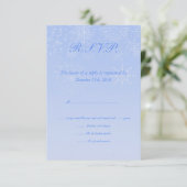 Snowflake Wedding RSVP Einladung (Stehend Vorderseite)