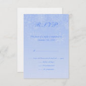Snowflake Wedding RSVP Einladung (Vorne/Hinten)