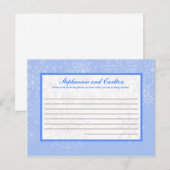Snowflake Wedding Writable Advice Card Hinweiskarte (Vorne/Hinten)
