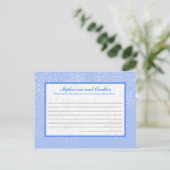 Snowflake Wedding Writable Advice Card Hinweiskarte (Stehend Vorderseite)