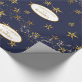Snowflake Weihnachten Elegante Gold Twinkle Star N Geschenkpapier (Ecke)