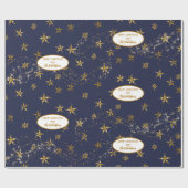 Snowflake Weihnachten Elegante Gold Twinkle Star N Geschenkpapier (Flach)