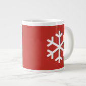 Snowflake Weihnachten Gigant Red Coffee Tasse (Vorderseite Rechts)