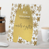 Snowflake Weihnachten Hochzeiten Karten & Geschenk Sockelschild (In Situ)