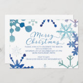 Snowflake Weihnachten-Party Einladungen (Vorne/Hinten)