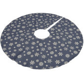 Snowflake Weihnachten Polyester Weihnachtsbaumdecke (Schrägansicht)