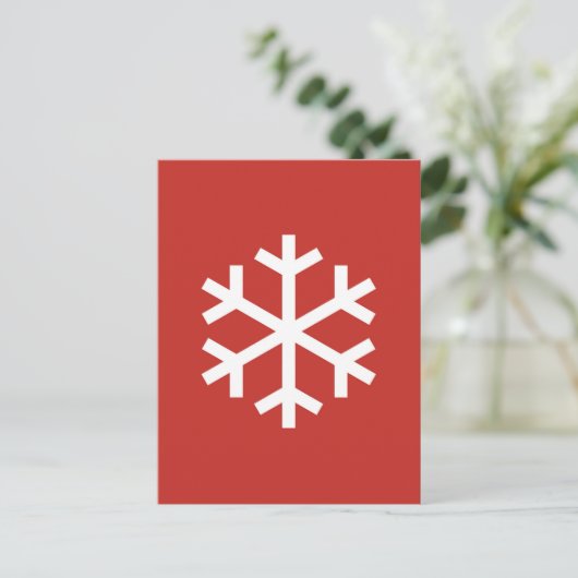 Snowflake Weihnachten Postkarte (Stehend Vorderseite)