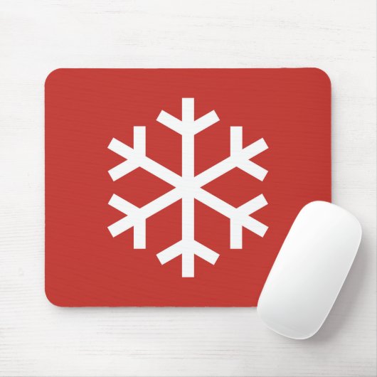 Snowflake Weihnachten Red Mouse Pad Mousepad (Mit Mouse)