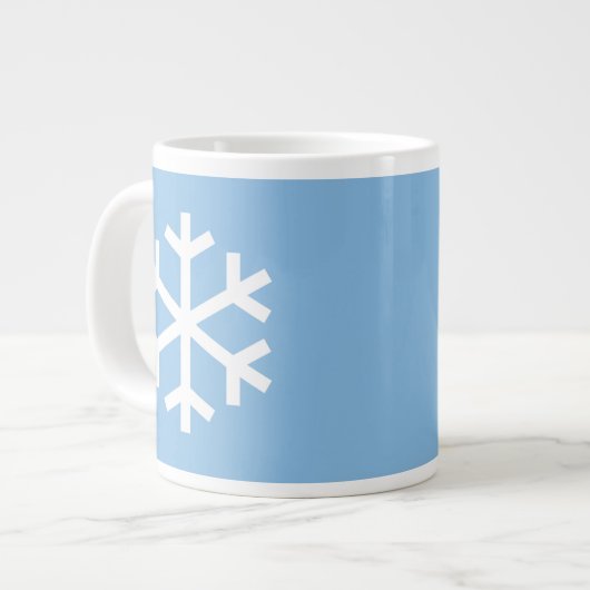 Snowflake Weihnachten Riesenblauer Kaffee Tasse (Vorderseite Links)
