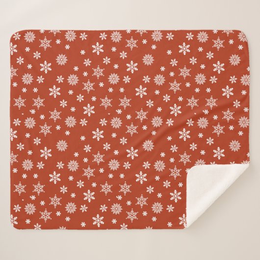 Snowflake Weihnachten Sherpadecke (Vorderseite (Horizontal))