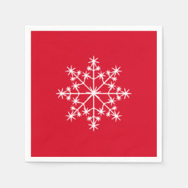 Snowflake Weihnachten Weihnachten Roter Urlaub Serviette
