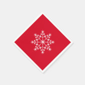 Snowflake Weihnachten Weihnachten Roter Urlaub Serviette (Ecke)