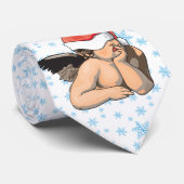 Snowflake Weihnachts-Cherub-Krawatte Krawatte (Gerollt)