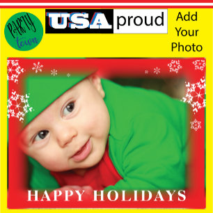 Snowflake Weihnachts-Foto Feiertagspostkarte