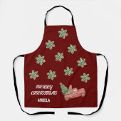 Snowflake Weihnachts-Schürze Schürze (Vorderseite)