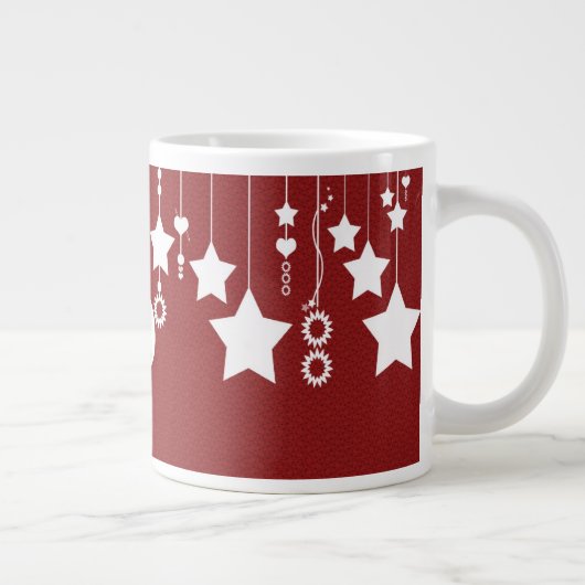 Snowflake Weihnachts-Tasse Jumbo-Tasse (Rechts)