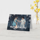 Snowflake Weihnachts-Weihnachtsfeiertag Foto geflo Karte (Gelbe Blume)