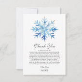 Snowflake Weihnachts-Winterthemd Brautparty Dankeskarte (Vorderseite)