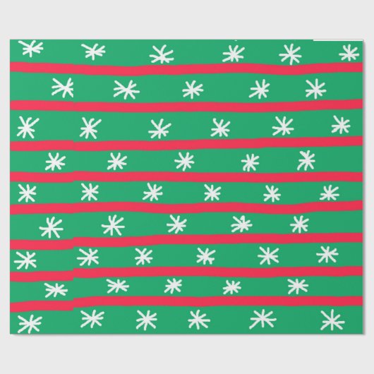 Snowflake Weihnachts-Wrapper Geschenkpapier (Flach)