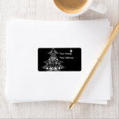 Snowflake Weihnachtsbaum Adressaufkleber (Insitu)