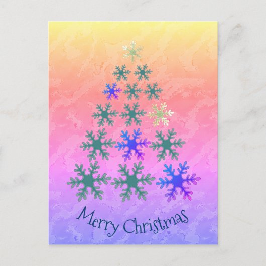 Snowflake Weihnachtsbaum Frohe Weihnachten (Vorderseite)