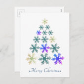 Snowflake Weihnachtsbaum Frohe Weihnachtsfeiertage Feiertagspostkarte (Vorne/Hinten)