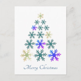 Snowflake Weihnachtsbaum Frohe Weihnachtsfeiertage Feiertagspostkarte