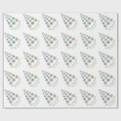 Snowflake Weihnachtsbaum Minimalistischer Urlaub Geschenkpapier (Flach)