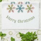 Snowflake Weihnachtsbaum Minimalistischer Urlaub Geschirrtuch (Gefaltet)