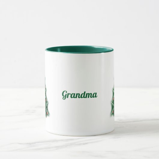Snowflake Weihnachtsbaum personalisierte Mug Tasse (Zentrum)