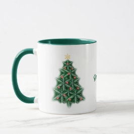 Snowflake Weihnachtsbaum personalisierte Mug Tasse