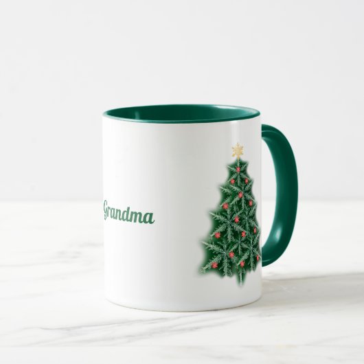 Snowflake Weihnachtsbaum personalisierte Mug Tasse (VorderseiteRechts)