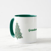 Snowflake Weihnachtsbaum personalisierte Mug Tasse (Vorderseite Links)