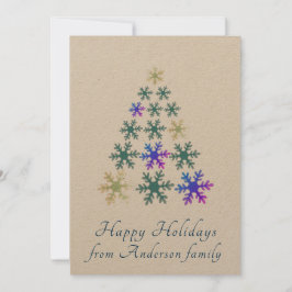 Snowflake Weihnachtsbaum Personalisierte Weihnacht Feiertagskarte