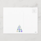 Snowflake Weihnachtsbaum Personalisierter Urlaub Feiertagspostkarte (Rückseite)