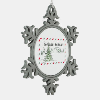 Snowflake Weihnachtsbaum Schneeflocken Zinn-Ornament