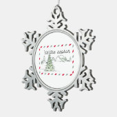 Snowflake Weihnachtsbaum Schneeflocken Zinn-Ornament (Rechts)