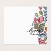 Snowflake Weihnachtsbaum, Weihnachtskarte für das  Visitenkarten (Außenseite Aufgefaltet)