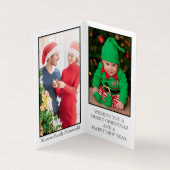 Snowflake Weihnachtsbaum, Weihnachtskarte für das  Visitenkarten (Innenseite)