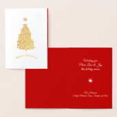 Snowflake Weihnachtsbaumkarte Folienkarte (Anzeige)