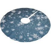 Snowflake Weihnachtsbaumrock Polyester Weihnachtsbaumdecke (Schrägansicht)