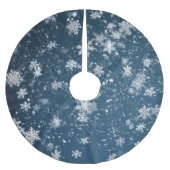 Snowflake Weihnachtsbaumrock Polyester Weihnachtsbaumdecke (Vorderseite)