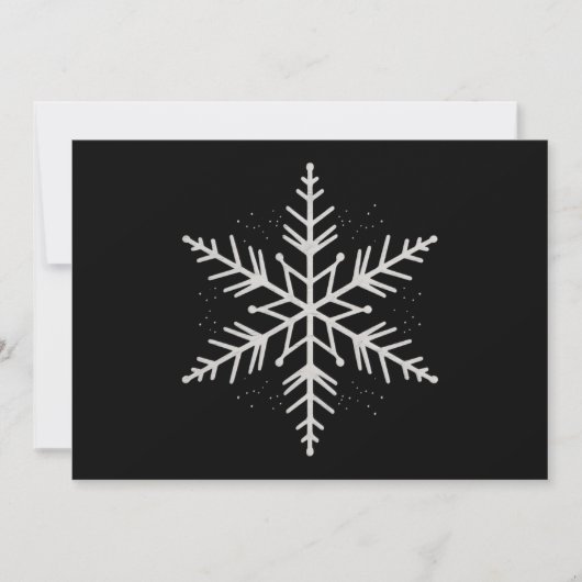 Snowflake Weihnachtsfeier Wintergeschenk Feiertagskarte (Vorderseite)