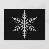 Snowflake Weihnachtsfeier Wintergeschenk Feiertagspostkarte (Vorderseite)