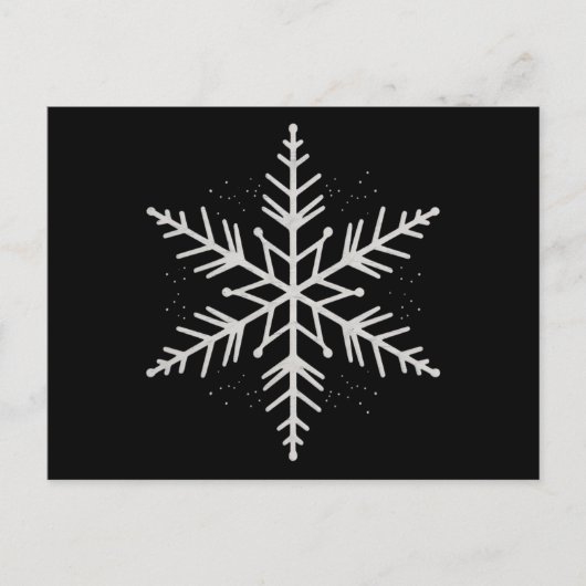 Snowflake Weihnachtsfeier Wintergeschenk Feiertagspostkarte (Vorderseite)