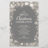 Snowflake Weihnachtsfeiertage Einladungen (Vorderseite)