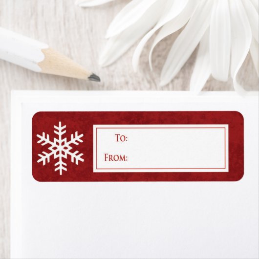 SnowFlake Weihnachtsgeschenk-Aufkleber (Insitu)