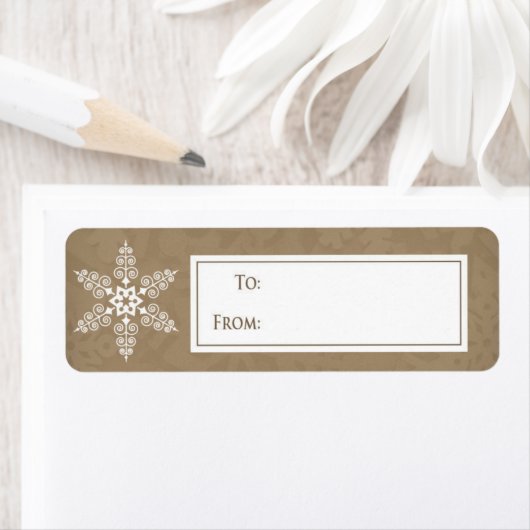 SnowFlake Weihnachtsgeschenk-Aufkleber II (Insitu)